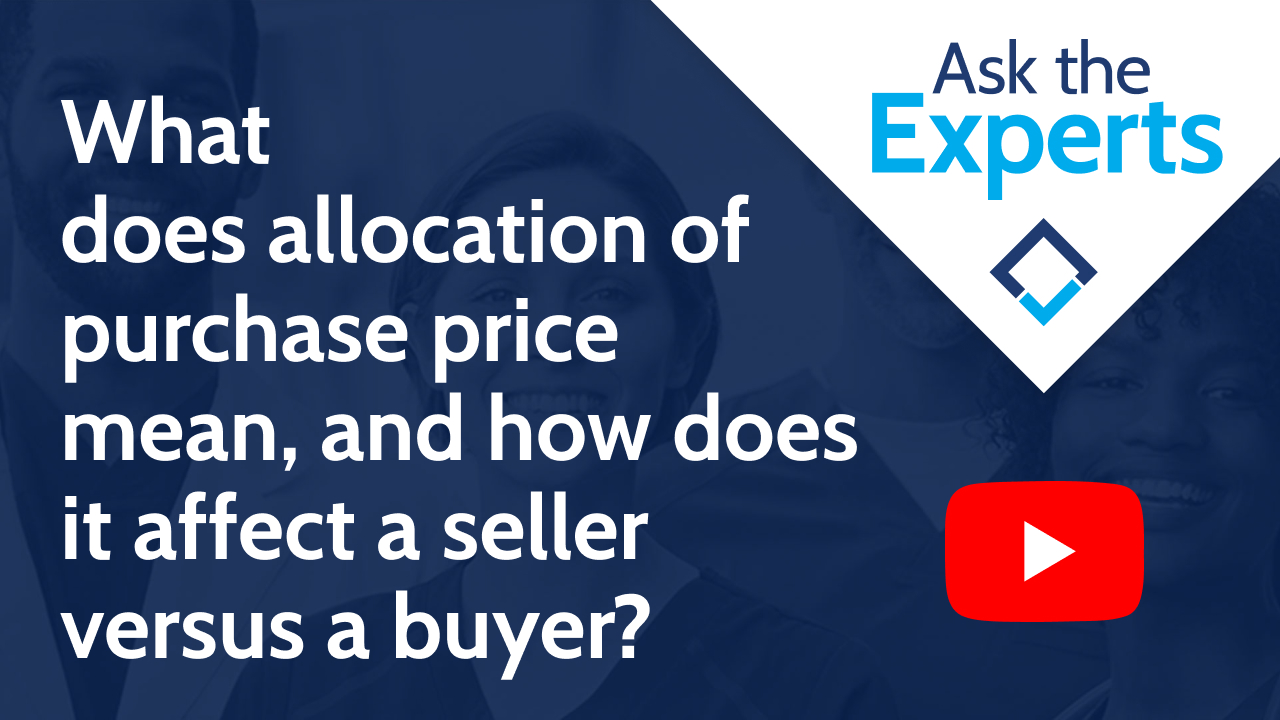What does allocation of purchase price mean, and how does it affect a seller versus a buyer?